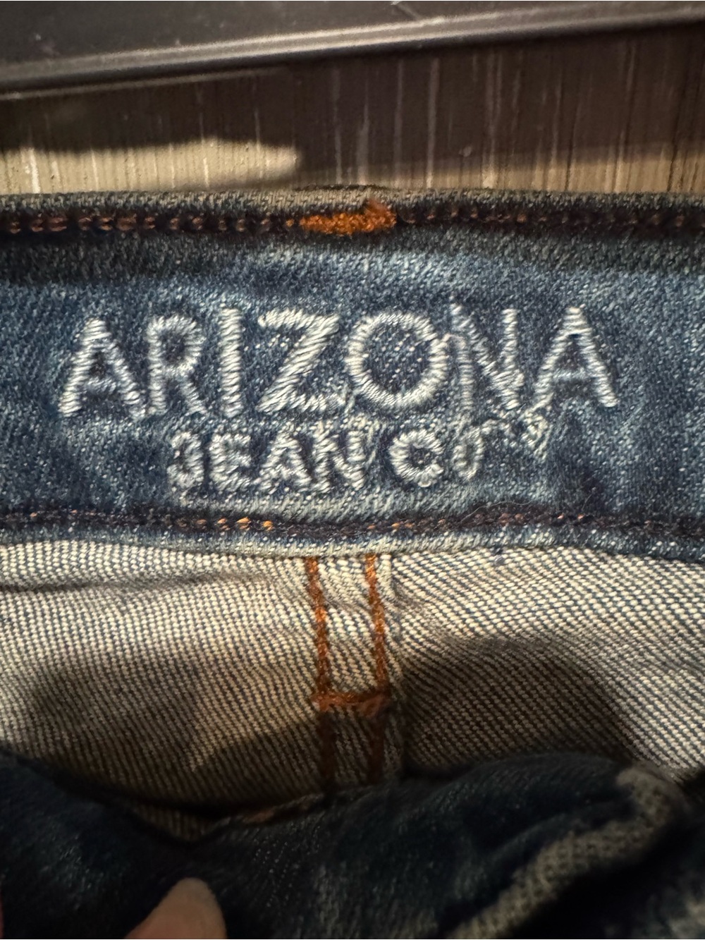 Arizona Jean Company Distressed Flare Jeans in Medium Blue Wash - Picture 3 of 5